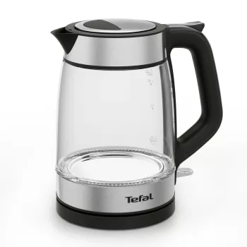 Tefal Glass Kettle KI605830 elektrinis virdulys 1.7 L 2200 W juodas, sidabrinis, permatomas
