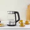 Tefal Glass Kettle KI605830 elektrinis virdulys 1.7 L 2200 W juodas, sidabrinis, permatomas