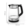 Tefal Glass Kettle KI605830 elektrinis virdulys 1.7 L 2200 W juodas, sidabrinis, permatomas