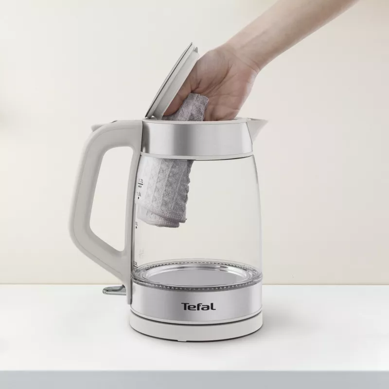 Tefal stiklinis virdulys KI605B30 1,7 L 2200 W pilka, sidabrinė, permatoma