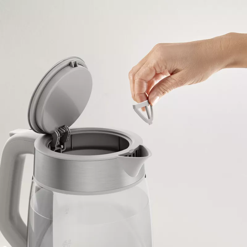 Tefal stiklinis virdulys KI605B30 1,7 L 2200 W pilka, sidabrinė, permatoma