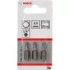 Atsuktuvų antgalių rinkinys Bosch 3 vnt. — saugos šešiakampis 2,5 mm, ilgis 25 mm, kotas 1/4 colio