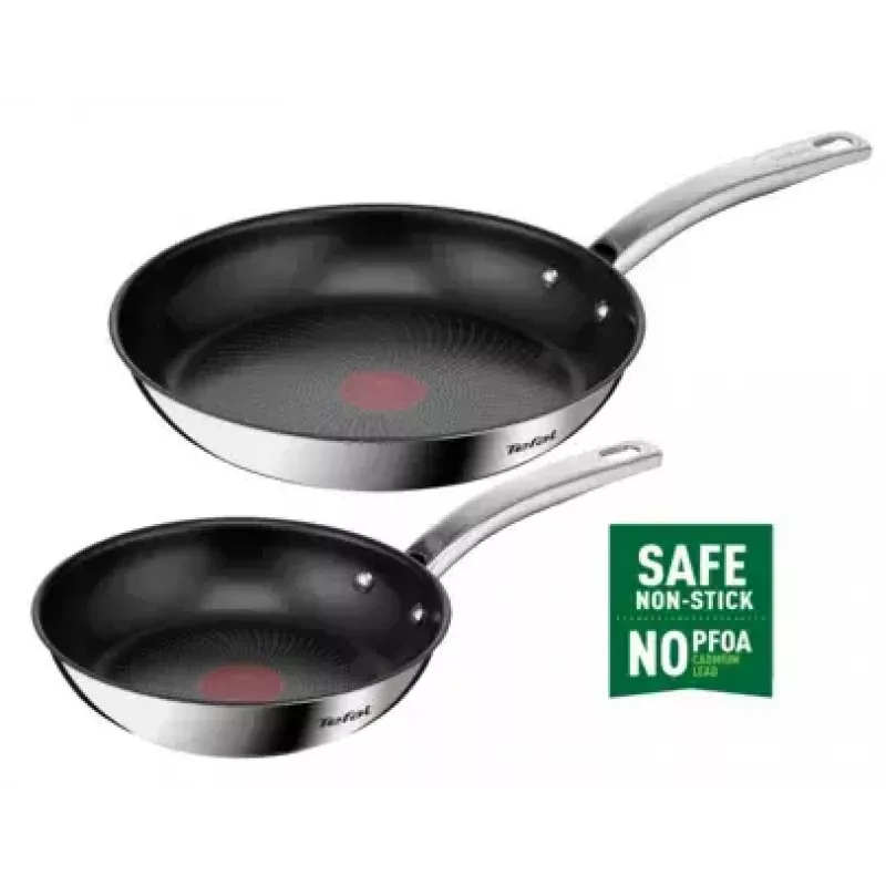 Kepimo rinkinys Tefal Intuition B817S255 – nerūdijančio plieno keptuvės 20 cm ir 26 cm