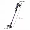 Rowenta RH6A31 2-in-1 lazdelinis dulkių siurblys, belaidis, be maišelio, 140 W, juoda, violetinė