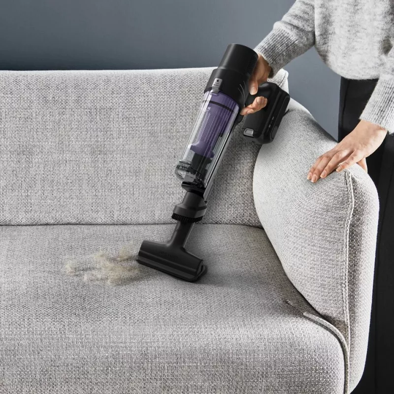 Rowenta RH6A31 2-in-1 lazdelinis dulkių siurblys, belaidis, be maišelio, 140 W, juoda, violetinė