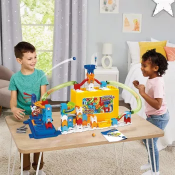 Konstrukcinis žaidimų rinkinys VTech Marble Rush M400 — 80 dalių, interaktyvus rutuliukų takelis