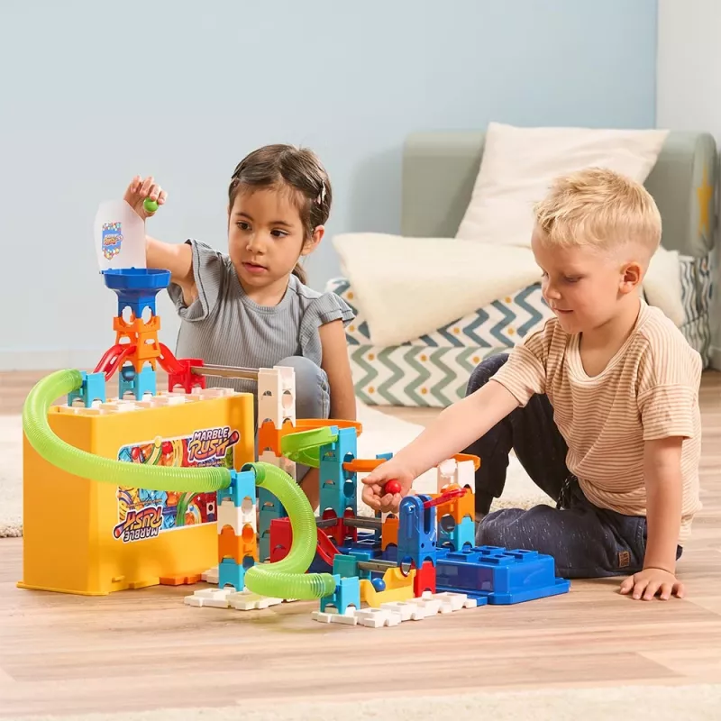 Konstrukcinis žaidimų rinkinys VTech Marble Rush M400 — 80 dalių, interaktyvus rutuliukų takelis