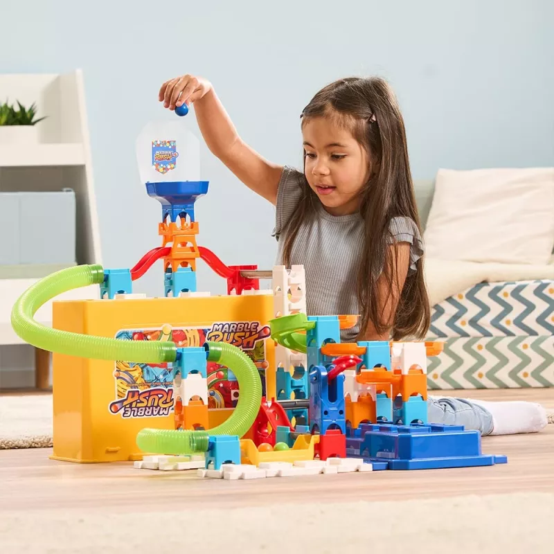 Konstrukcinis žaidimų rinkinys VTech Marble Rush M400 — 80 dalių, interaktyvus rutuliukų takelis