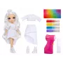 Rainbow High Air Brush & Create mados lėlė su purškimo rinkiniu - violetinės akys