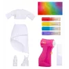 Rainbow High Air Brush & Create mados lėlė su purškimo rinkiniu - violetinės akys