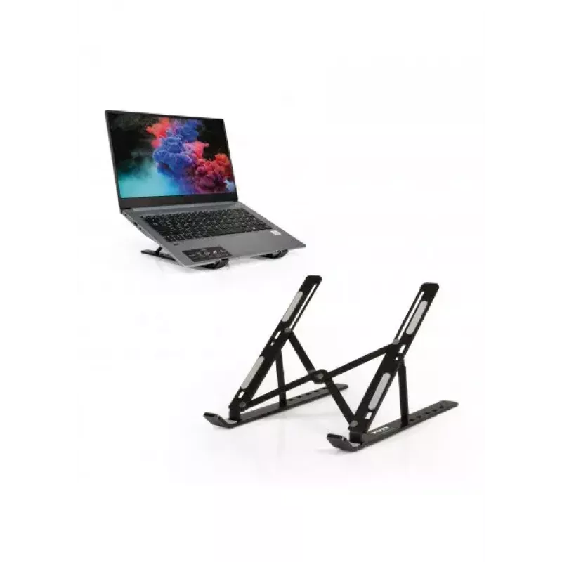 Stovas nešiojamam kompiuteriui Port Designs 901107 Juodas Aliuminis 39.6 cm