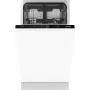 Gorenje indaplovė GV561D10 BK070, visiškai įmontuojama, siaura (45 cm), balta, juoda, mygtukai