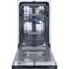 Gorenje indaplovė GV561D10 BK070, visiškai įmontuojama, siaura (45 cm), balta, juoda, mygtukai