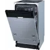 Gorenje indaplovė GV561D10 BK070, visiškai įmontuojama, siaura (45 cm), balta, juoda, mygtukai