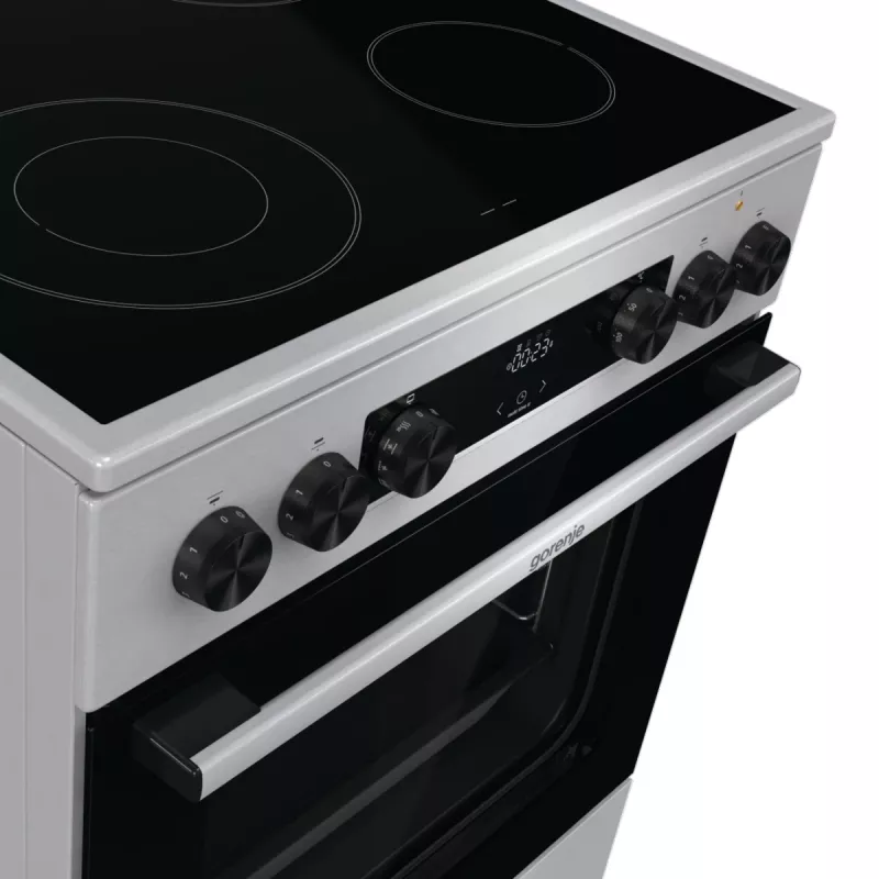 Gorenje GECS6C70XC laisvai pastatoma viryklė su elektrine spiraline kaitviete, nerūdijantis plienas
