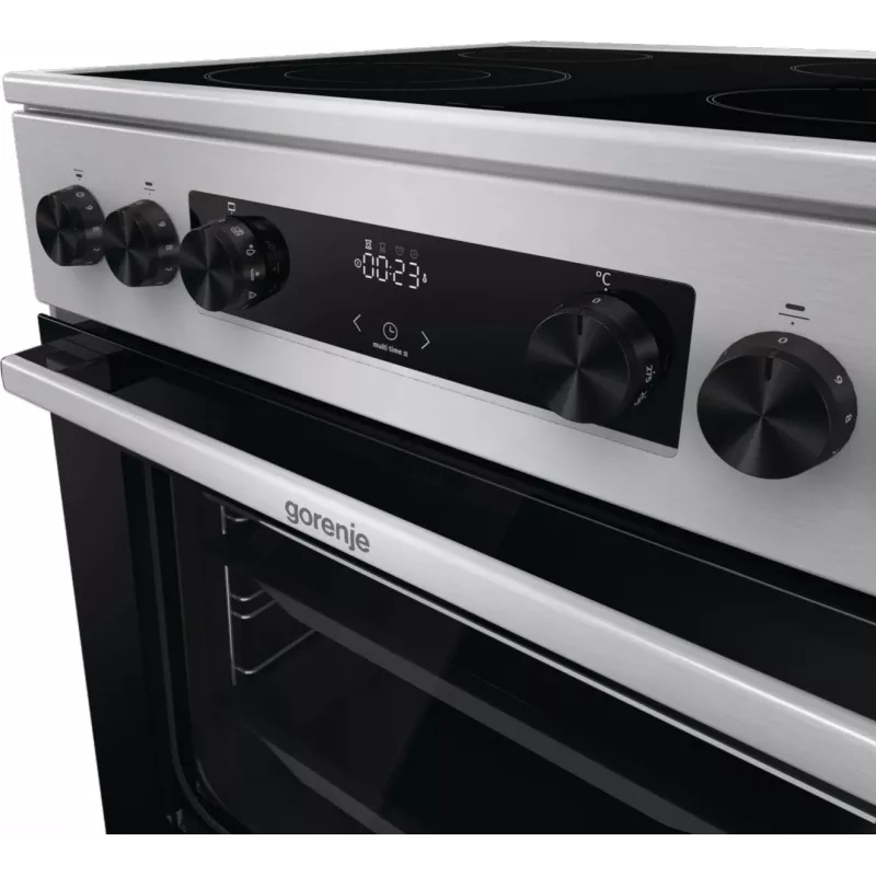 Gorenje GECS6C70XC laisvai pastatoma viryklė su elektrine spiraline kaitviete, nerūdijantis plienas