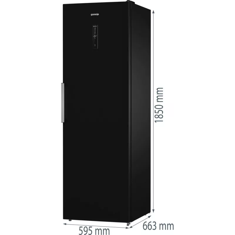 Šaldiklis Gorenje G600 Frysskåp FN619EABK6 H247B, 280 L, 12.6 kg/24h, SN-N, No Frost, E, Juodas