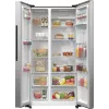 Šaldytuvas Gorenje Side by Side NRR9185DAXLWD BK065B, laisvai pastatomas, amerikietiškos durelės, pilkas, LED, ant durelių, R600a