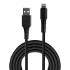 Lindy 3m armuotas USB Type A – Lightning įkrovimo ir sinchronizavimo laidas
