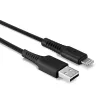 Lindy 2m USB A – Lightning laidas, juodas