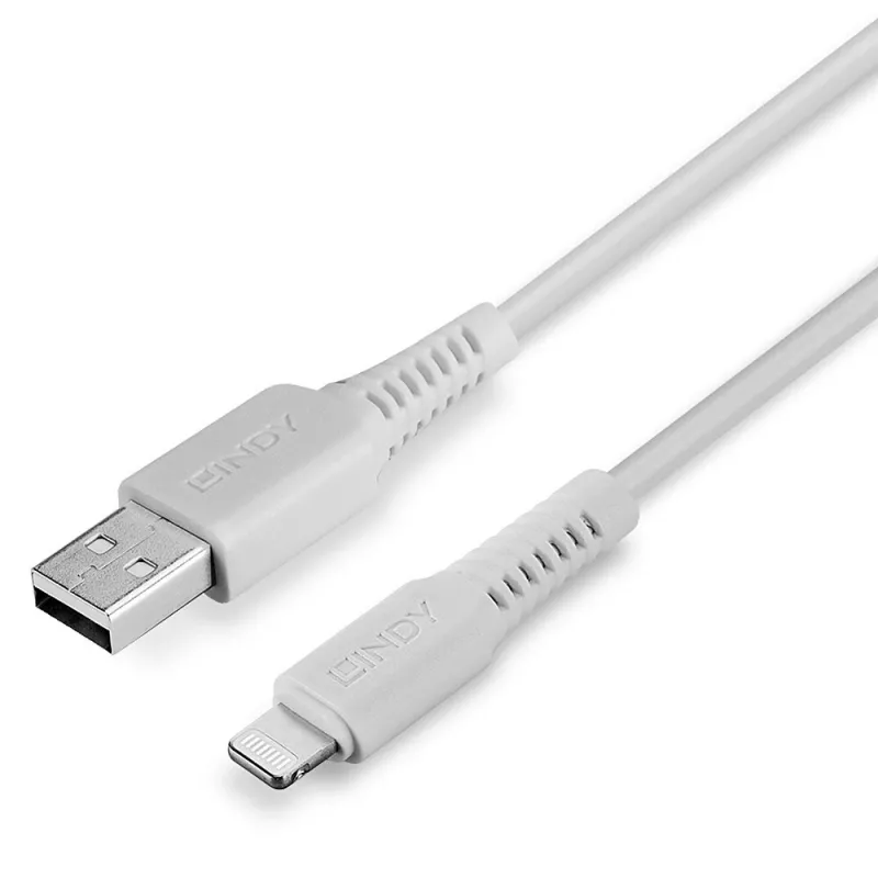 Lindy 2m USB į Lightning laidas, baltas