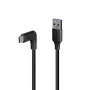 Lindy 1,5m USB 3.2 tipo A į C laidas, 90° stačiu kampu, 10Gbps