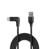 Lindy 1,5m USB 3.2 tipo A į C laidas, 90° stačiu kampu, 10Gbps