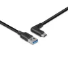 Lindy 1,5m USB 3.2 tipo A į C laidas, 90° stačiu kampu, 10Gbps