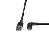 Lindy 1,5m USB 3.2 tipo A į C laidas, 90° stačiu kampu, 10Gbps