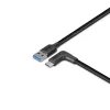 Lindy 1,5m USB 3.2 tipo A į C laidas, 90° stačiu kampu, 10Gbps