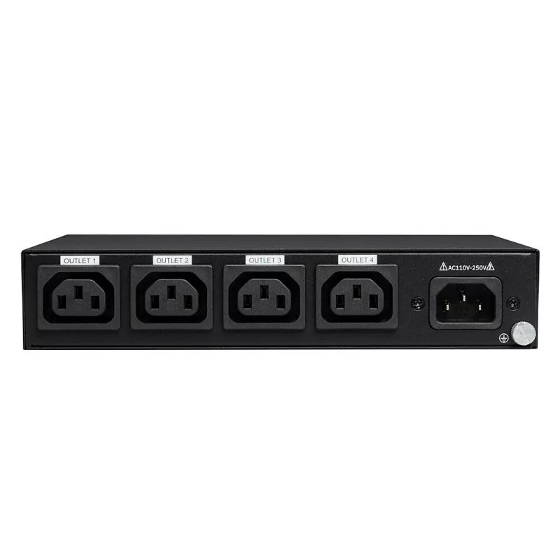 Lindy 32622 nuotolinio maitinimo valdymo blokas (PDU) 4 AC lizdai 1U juodas
