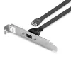 Lindy Single Port USB 3.1 Gen 2 Type C galinė plokštė, 0.45 m, USB A, kištukas, kištukas