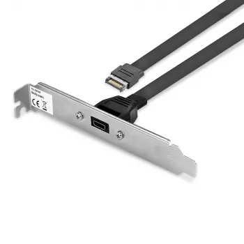 Lindy Single Port USB 3.1 Gen 2 Type C galinė plokštė, 0.45 m, USB A, kištukas, kištukas