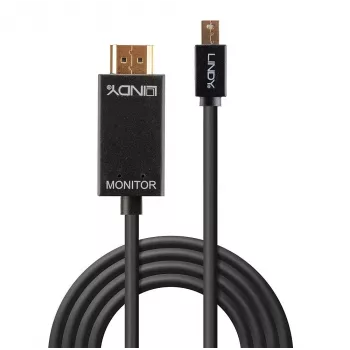 Lindy laidas Mini DisplayPort į HDMI 4K30 (pasyvus) 5m