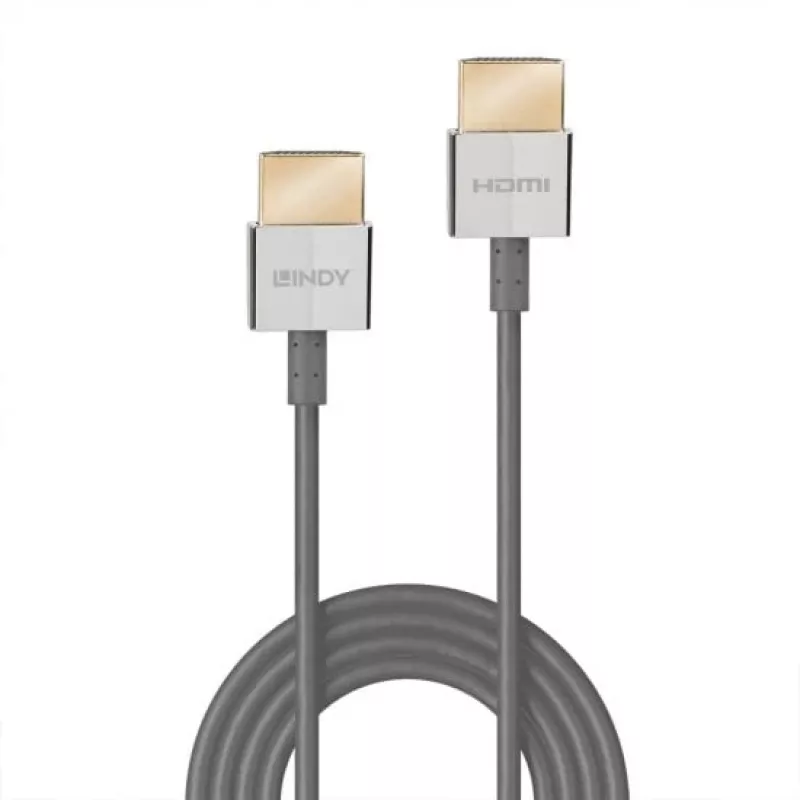 Lindy Ultra High Speed HDMI Slim Cable 0.5m, 0.5 m, HDMI Type A (Standartinis), HDMI Type A (Standartinis), 48 Gbit/s, Baltas