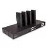 Lindy 150m Cat.6 4x4 HDMI 4K60 HDBaseT Matricos Prailgintuvas, 3840 x 2160 pikselių, AV siųstuvas ir imtuvas, 150 m, Laidinis, Juodas, HDCP