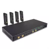 Lindy 150m Cat.6 4x4 HDMI 4K60 HDBaseT Matricos Prailgintuvas, 3840 x 2160 pikselių, AV siųstuvas ir imtuvas, 150 m, Laidinis, Juodas, HDCP