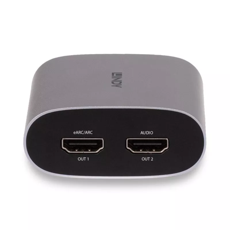 Lindy 4K60 HDMI eARC garso ištraukiklis, Micro-USB B, 65 mm, 70 mm, 27 mm, 83 g, 0 - 40 °C