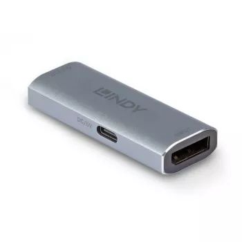Lindy DisplayPort 1.4 kartotuvas, 7680 x 4320 pikselių, AV kartotuvas, 40 m, laidinis, sidabrinis