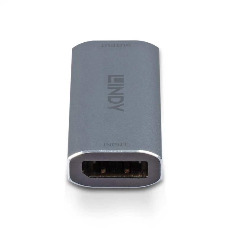Lindy DisplayPort 1.4 kartotuvas, 7680 x 4320 pikselių, AV kartotuvas, 40 m, laidinis, sidabrinis