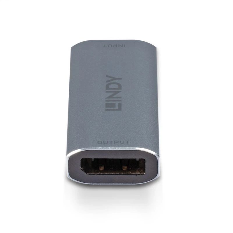 Lindy DisplayPort 1.4 kartotuvas, 7680 x 4320 pikselių, AV kartotuvas, 40 m, laidinis, sidabrinis