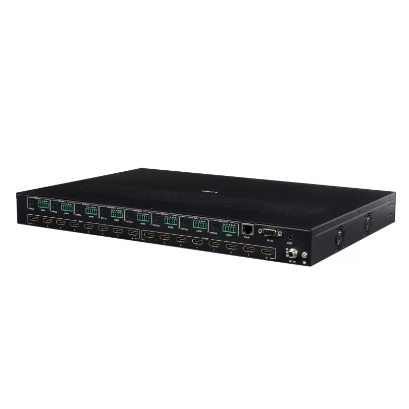 Lindy 38434 8x8 HDMI 4K60 daugiavaizdė matrica su vaizdo sienos mastelio keitimu