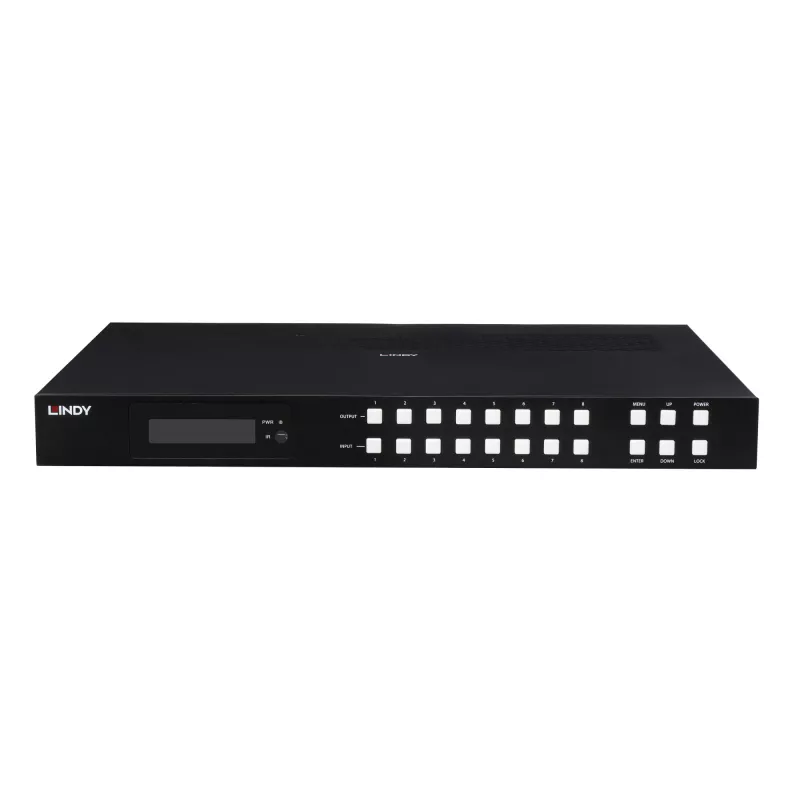 Lindy 38434 8x8 HDMI 4K60 daugiavaizdė matrica su vaizdo sienos mastelio keitimu