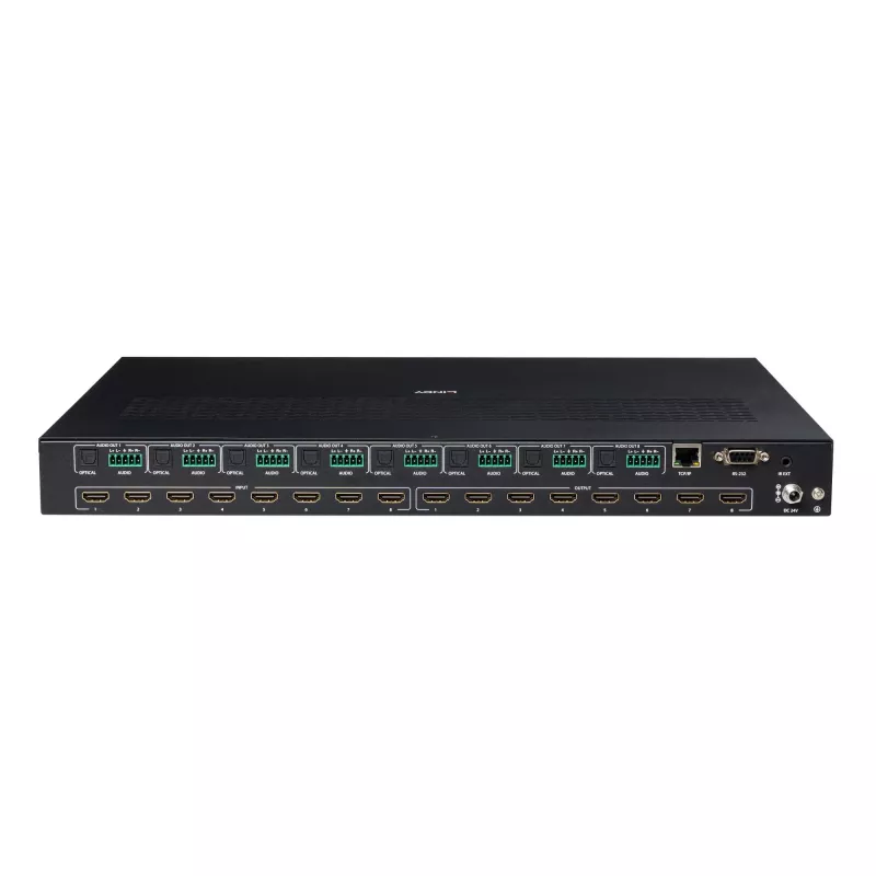 Lindy 38434 8x8 HDMI 4K60 daugiavaizdė matrica su vaizdo sienos mastelio keitimu