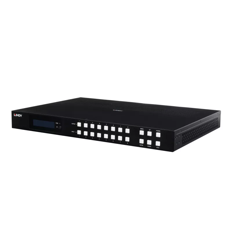 Lindy 38434 8x8 HDMI 4K60 daugiavaizdė matrica su vaizdo sienos mastelio keitimu