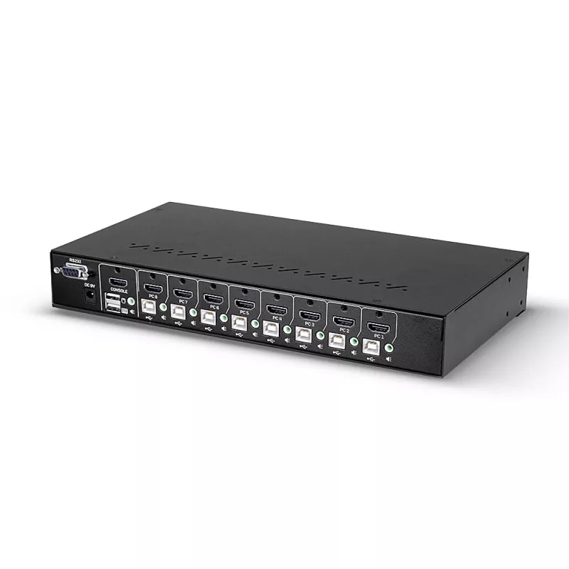 Lindy 39538 KVM jungiklis, 2 prievadai, HDMI, 4K 60Hz, 1U, juodas