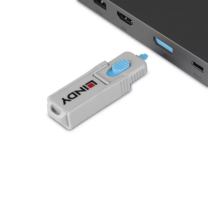 Lindy 40324 prievado blokatorius su raktu DisplayPort mėlynas ABS 5 vnt.