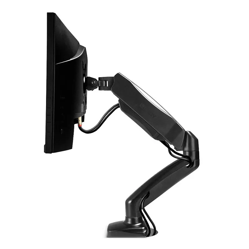 Lindy Single Display Gas-Spring Desktop Mount, 6.5 kg, 43.2 cm (17 inch), 68.6 cm (27 inch), 75 x 75 mm, 100 x 100 mm, Juoda