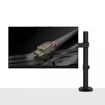 Lindy Single Adjustable Display Mount, 8 kg, 33 cm (13 col.), 81,3 cm (32 col.), 75 x 75 mm, 100 x 100 mm, juoda