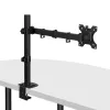 Lindy Single Adjustable Display Mount, 8 kg, 33 cm (13 col.), 81,3 cm (32 col.), 75 x 75 mm, 100 x 100 mm, juoda